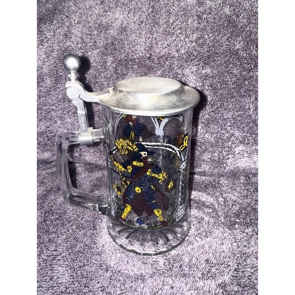 Vintage ALWE Glass Beer Stein Mug 6